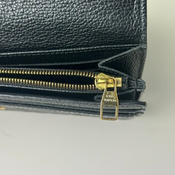 💎✨Authentic Louis Vuitton Sarah Wallet Black Monogram Empreinte Leather - Picture 13 of 14